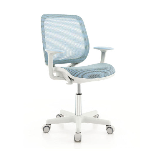 Swivel Mesh Children Computer Chair with Adjustable Height-Blue