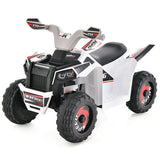 Kids Ride on ATV 4 Wheeler Quad Toy Car with Direction Control-White