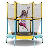 48" Toddler Trampoline with Safety Enclosure Net-Yellow