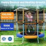 48" Toddler Trampoline with Safety Enclosure Net-Orange