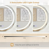 Defogging LED Bathroom Mirror with Stepless 3 Colors Temperature