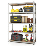 5-Tier Heavy Duty Metal Shelving Unit with 2200 LBS Total Load Capacity-Silver