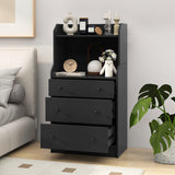Modern Storage Dresser with Anti-toppling Device-Black