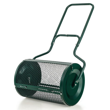 24” Peat Moss Spreader with Upgrade Side Latches and U-shape Handle-Green
