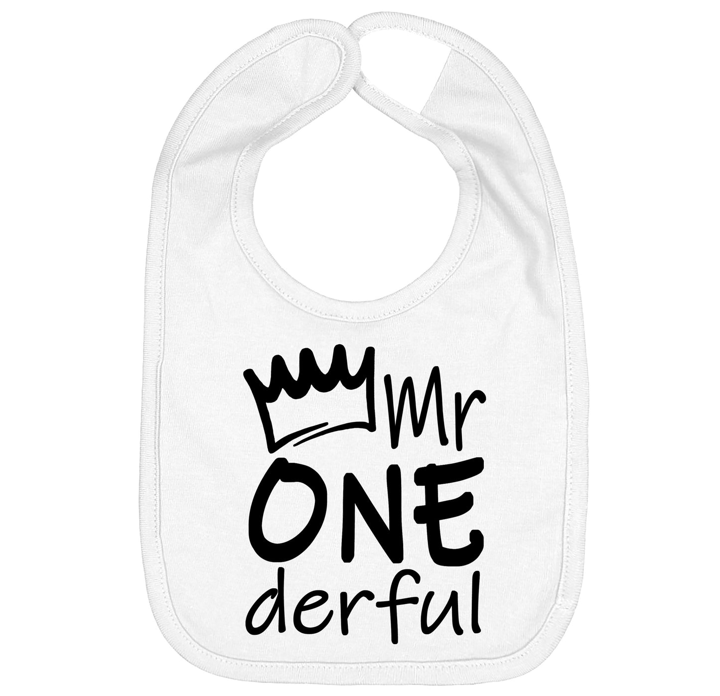 Mr Onederful First Birthday Smash Cake Bib