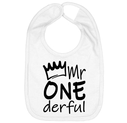 Mr Onederful First Birthday Smash Cake Bib