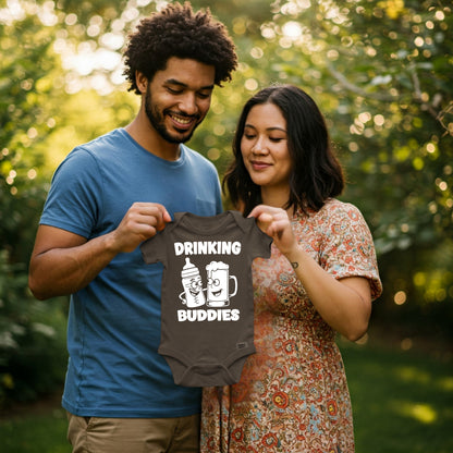 New Drinking Buddies Mug Onesies & Bodysuits