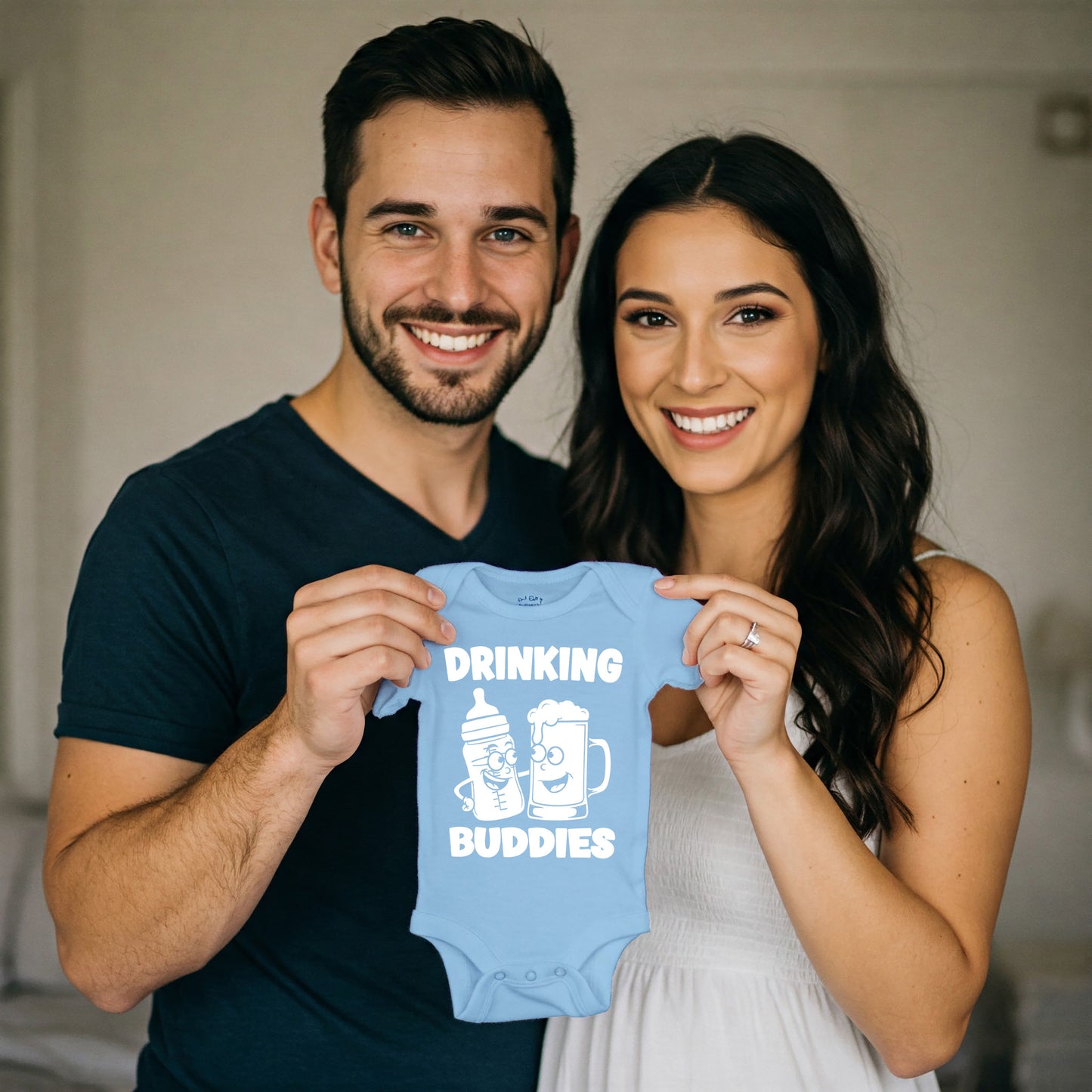 New Drinking Buddies Mug Onesies & Bodysuits