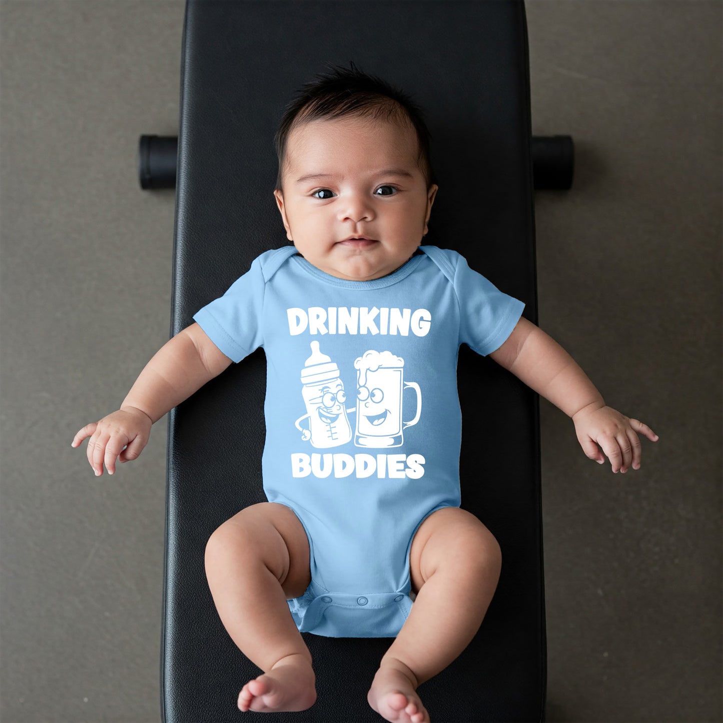 New Drinking Buddies Mug Onesies & Bodysuits