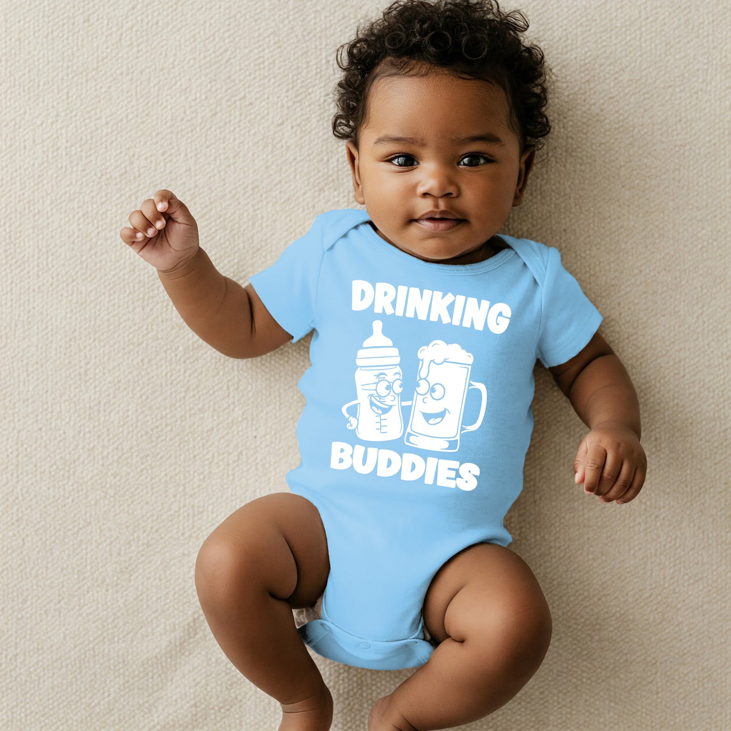 New Drinking Buddies Mug Onesies & Bodysuits
