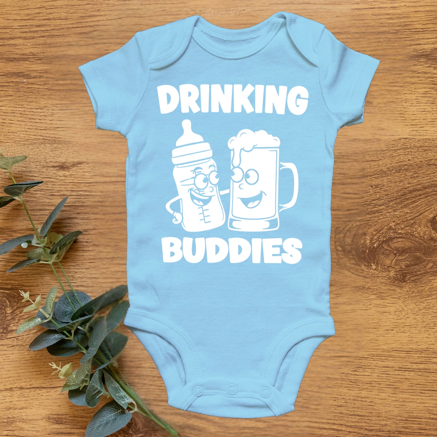 New Drinking Buddies Mug Onesies & Bodysuits