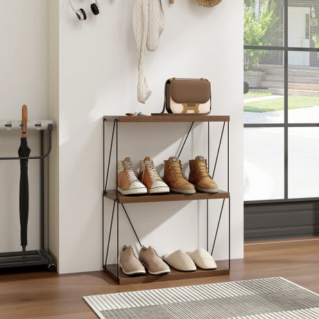 3-Tier Multipurpose Display Rack with Metal Frame