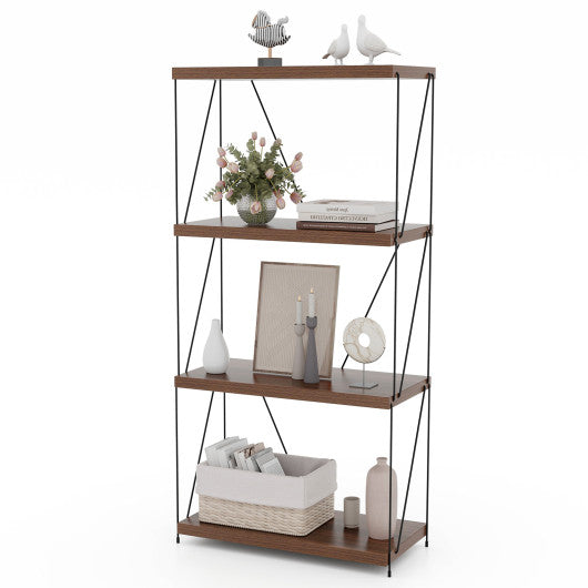 2/3/4/5-Tier Multipurpose Display Rack with Metal Frame-4-Tier