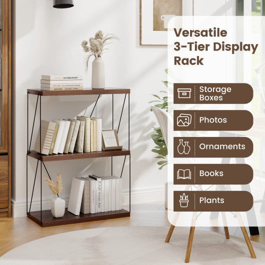 3-Tier Multipurpose Display Rack with Metal Frame