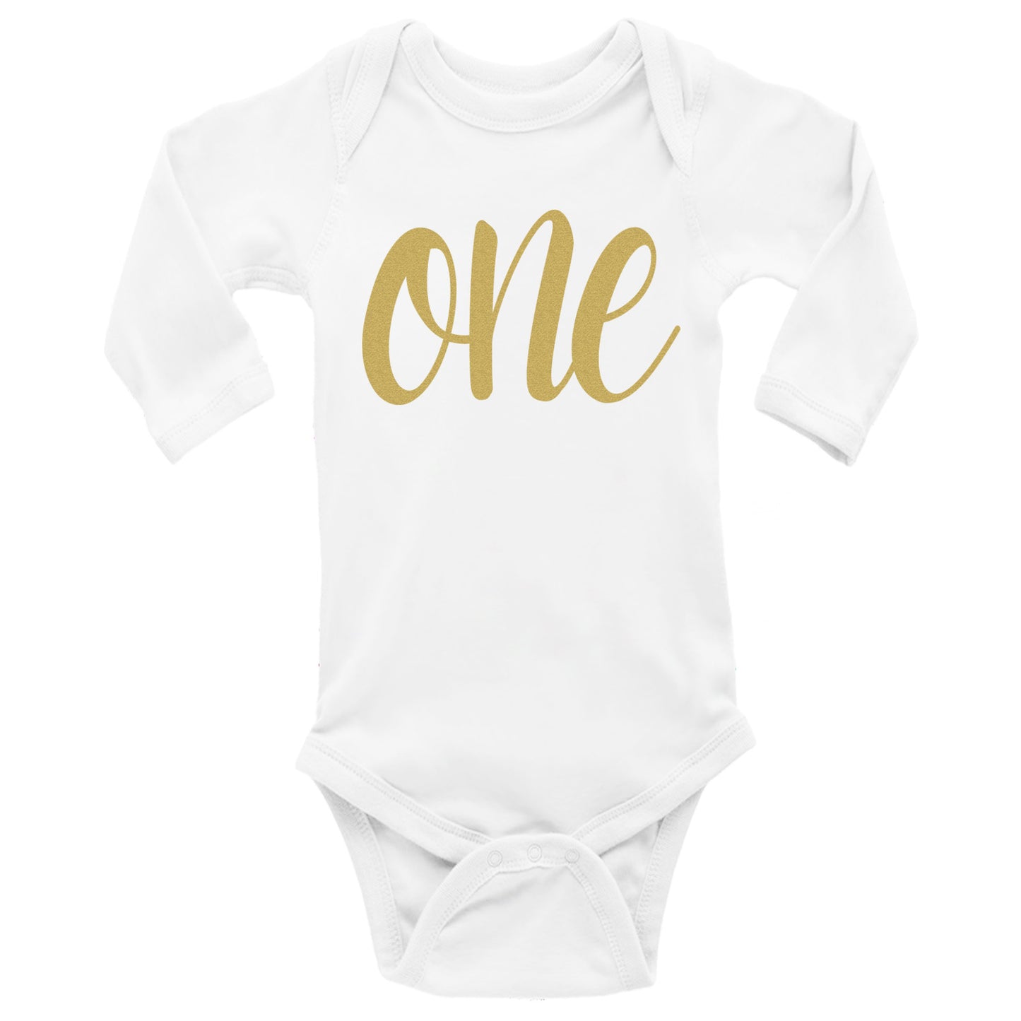 One Gold First Birthday Onesies & Bodysuits