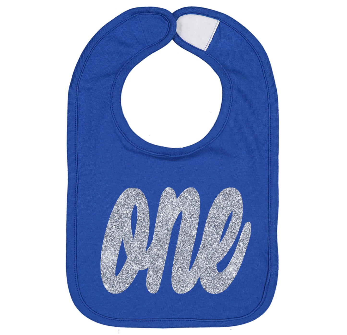 Silver One First Birthday Smash Cake Bibs