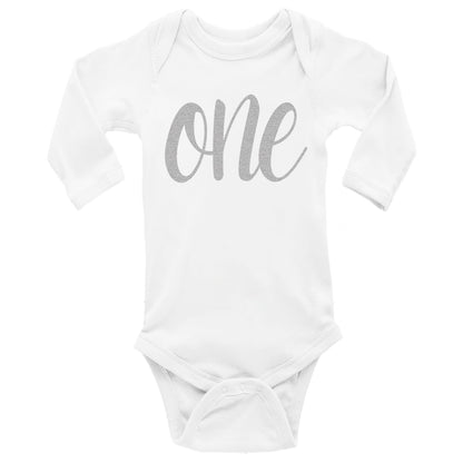 One Silver First Birthday Onesies & Bodysuits