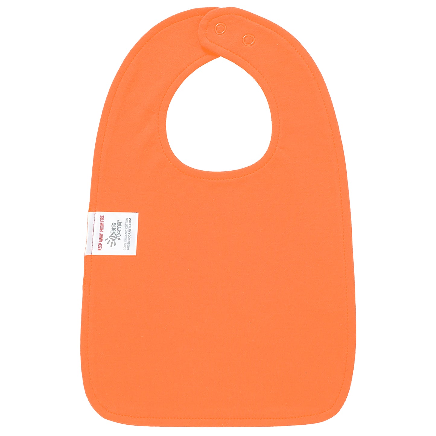 Aidens Corner Organic Cotton Baby Bibs | Orange