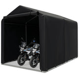 7 x 5.2FT Storage Shelter Outdoor Bike Tent with Waterproof Cover and Zipper Door-Gray