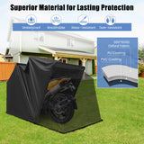 Outdoor Motorcycle Shelter Waterproof Motorbike Storage Tent with Cover-Black
