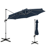 11 FT Outdoor Patio Umbrella with 360° Rotation and Adjustable Tilt-Navy