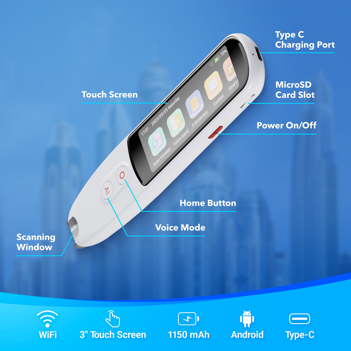 Contixo P2 Smart Scanning Translator Pen by Contixo