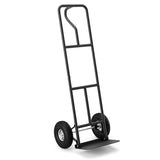 P-Handle Hand Truck with Foldable Load Plate for Warehouse Garage-Black