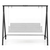 Patio Metal Swing Stand with A-Shaped Structure-Black