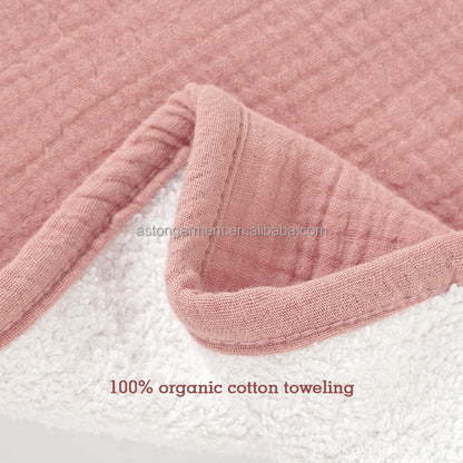 Baby Infant 100% Organic Muslin Cotton Burp & Wash Cloth 3 Pack