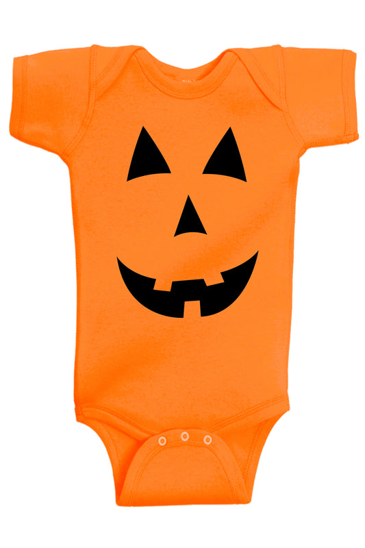 Pumpkin Face Halloween Onesies & Bodysuits