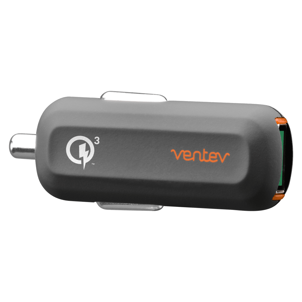 Ventev QC3.0 24W dashport rq1300 mini Car Charger and USB A to USB C Cable 3.3ft by Ventev