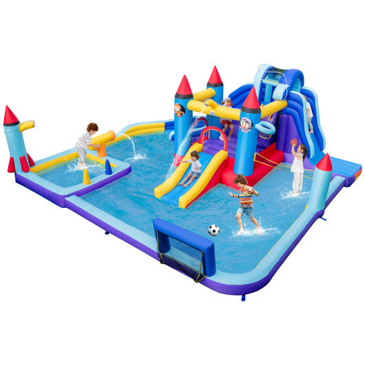 Rocket Theme Inflatable Water Slide Park