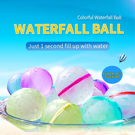 Magnetic Reusable Water Balloons Refillable Quick Fill Self Sealing Water Bomb Splash Balls for Kids Swimming Pool