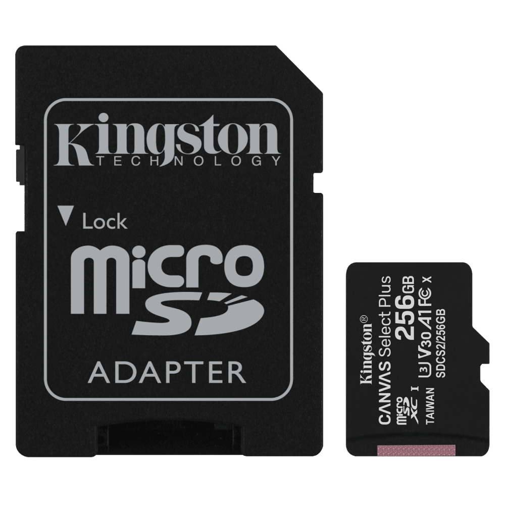 Kingston microSDXC Canvas Select Plus 256GB Memory Card and Adapter by Kingston