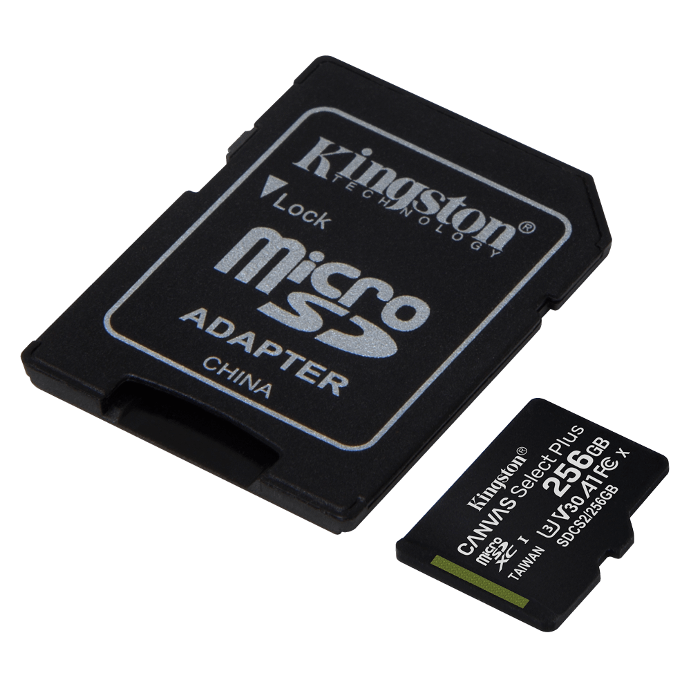 Kingston microSDXC Canvas Select Plus 256GB Memory Card and Adapter by Kingston