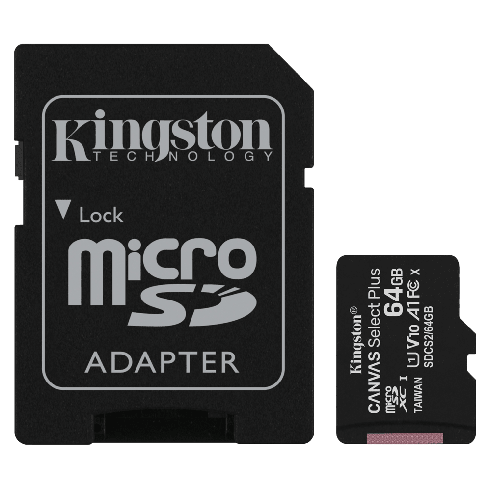 Kingston microSDXC Canvas Select Plus 64GB Memory Card and Adapter by Kingston