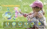 Automatic Electric Bubble Machine Bubble Guns for Kids Bubble Maker Bubble Blower for Kids with LED Light Bubble Outdoors Games (Blue)