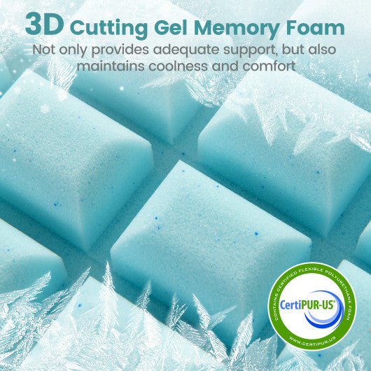Set of 2 Gel Memory Foam Pillow 3D Cutting Air Flow Cooling Pillows with Pillowcase
