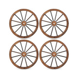 Set of 4 Decorative Wooden Wagon Wheels 30 Inch Vintage Wagon Wheel Wall Decor