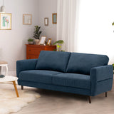 72 Inch Small Fabric Loveseat Sofa Couch with Wood Legs