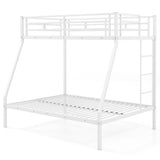 Space-saving Metal Slatted Bed Frame for Teens and Adults Noise-free No Box Spring Needed-White