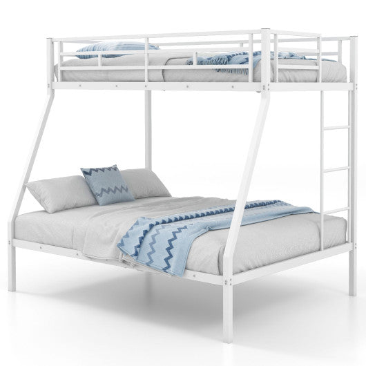 Space-saving Metal Slatted Bed Frame for Teens and Adults Noise-free No Box Spring Needed-White