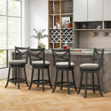 27/31 Inch Swivel Bar Stools Set of 2 with Hollow Back and Soft-padded Seat-27 Inch