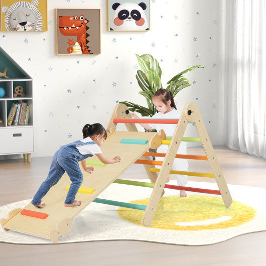 3-in-1 Triangular Climbing Toys for Toddlers-Multicolor