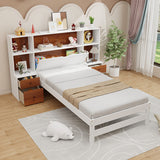 Bed Frame with Storage Headboard and Nightstands-Twin Size