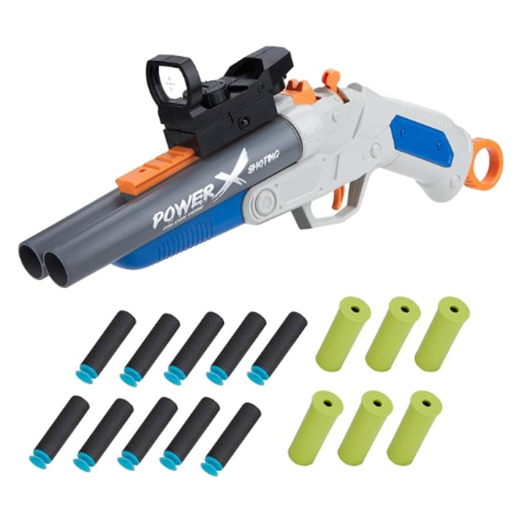 Contixo Double Barrel Foam Dart Blaster - Safe Toy with Shell Ejection by Contixo