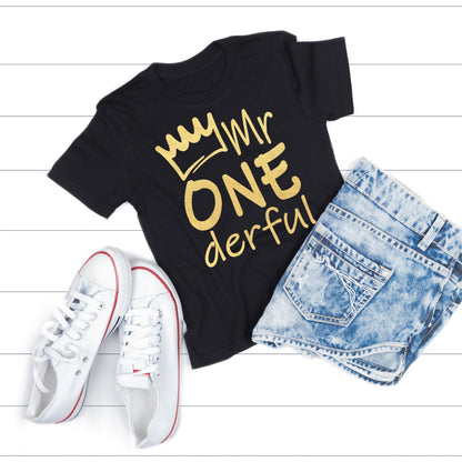 Mr Onederful 1st Birthday Shirts