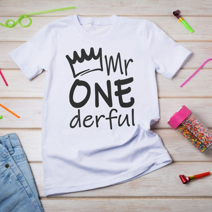 Mr Onederful 1st Birthday Shirts