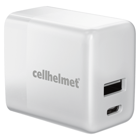 Cellhelmet USB A and USB C Dual Wall Charger 20W PD by Cellhelmet