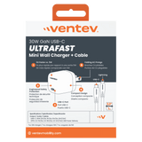 Ventev 30W Mini Wall Charger and USB C to Apple Lightning Cable by Ventev